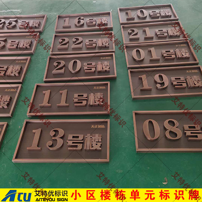 楼栋单元号牌