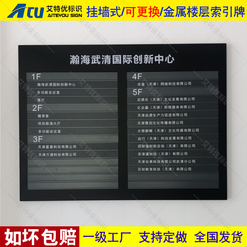 挂墙式楼层索引牌