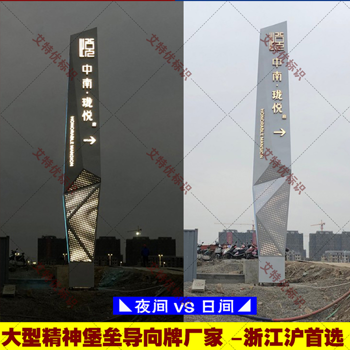 地产精神堡垒导向牌