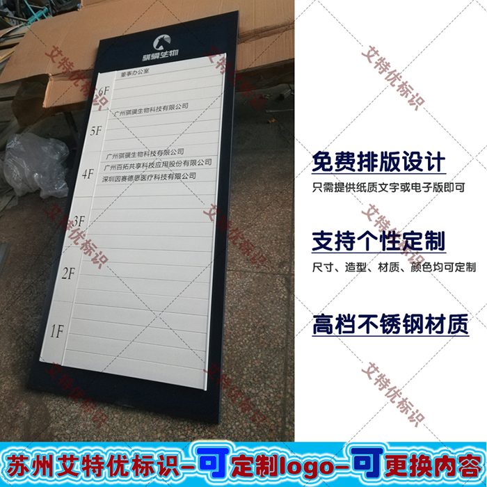 金属烤漆双层索引指示牌