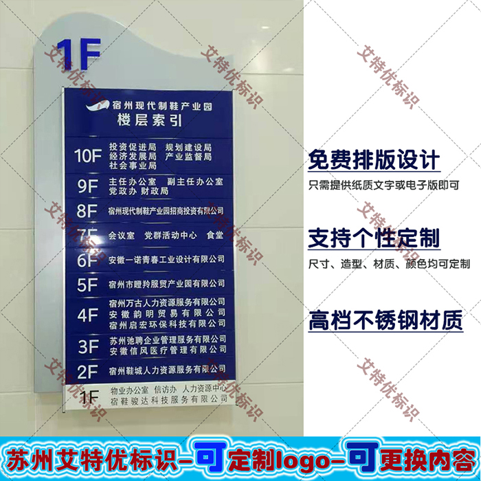 机关双层金属楼层索引牌